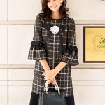 美品 エムズグレイシー ワンピース カメリアプリント ツイード 40 L 極美品 エムズグレイシー カシュクール 膝丈ワンピース カメリア