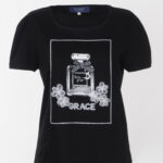 【美品】エムズグレイシー　香水瓶モチーフ　カットソー　Tシャツ　白　М 香水瓶モチーフカットソー | msgracy