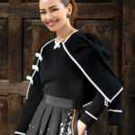 【美品✨】エムズグレイシー カーディガン　花　リボン付き　ジップアップ　38 218613-150x150.jpg