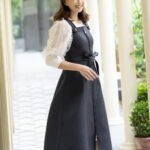 M'S GRACY ネイビー デニムチュールジャンパースカート40 M'S GRACY ネイビー デニムチュールジャンパースカート40 M'S