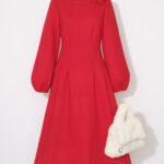 襟元スカラップジャージーワンピース | msgracy