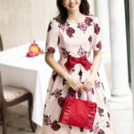 フラワープリントタックワンピース | msgracy