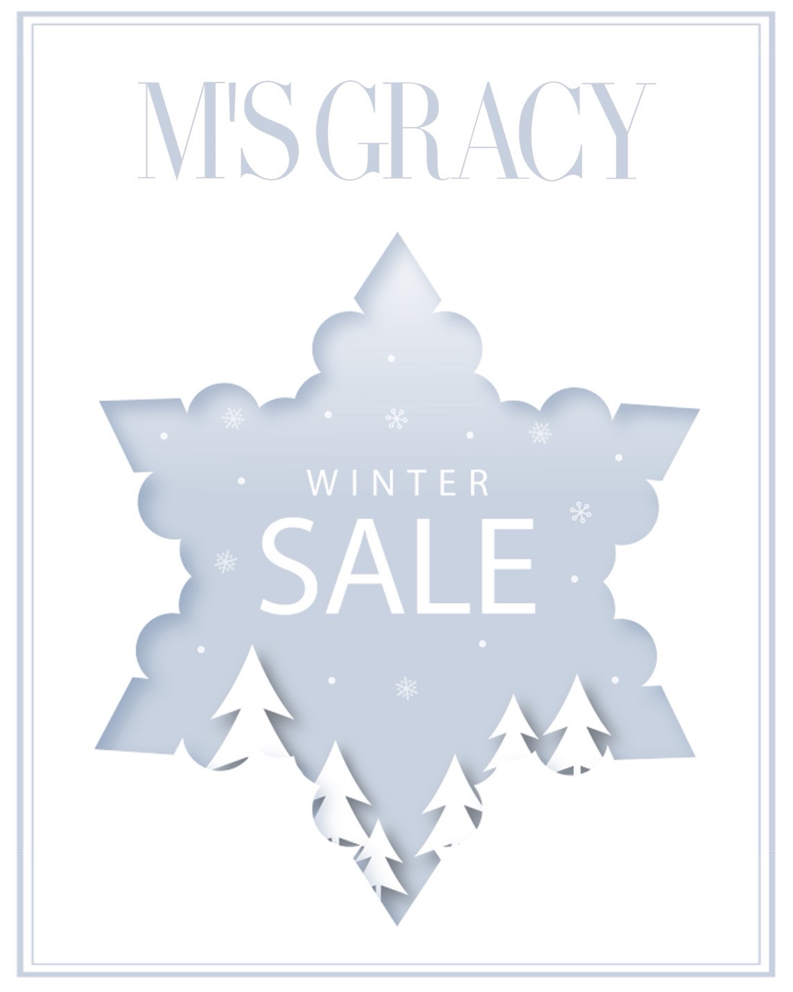 エムズ グレィシーウィンターセールのお知らせ